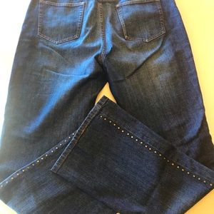 Lauren Ralph Lauren studded light distress jeans